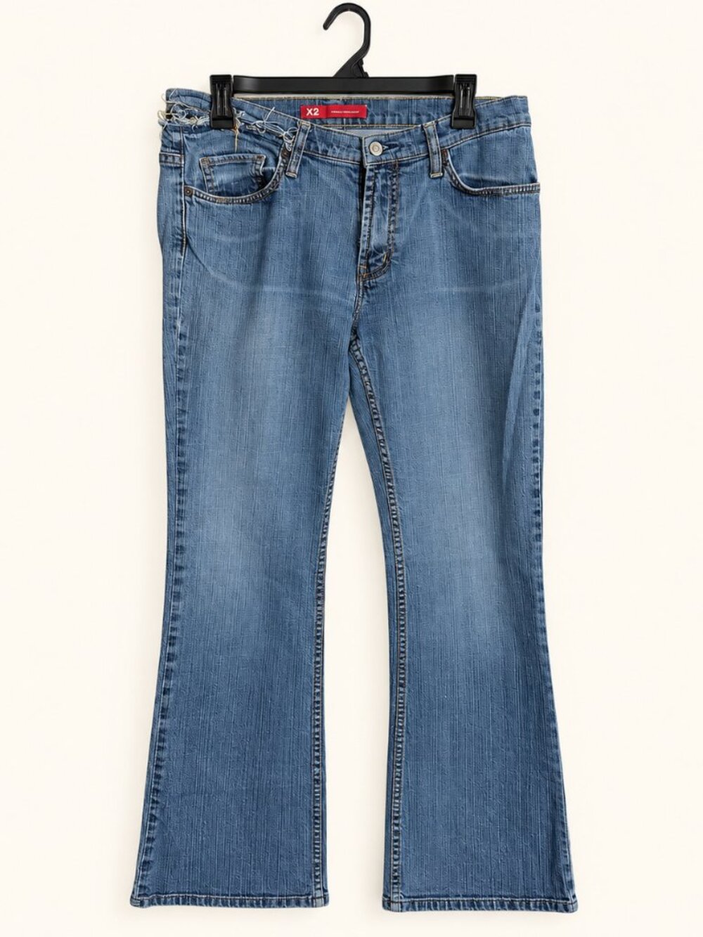 Express X2 Denim Laboratory Low Rise Bootleg Jeans 10 Regular